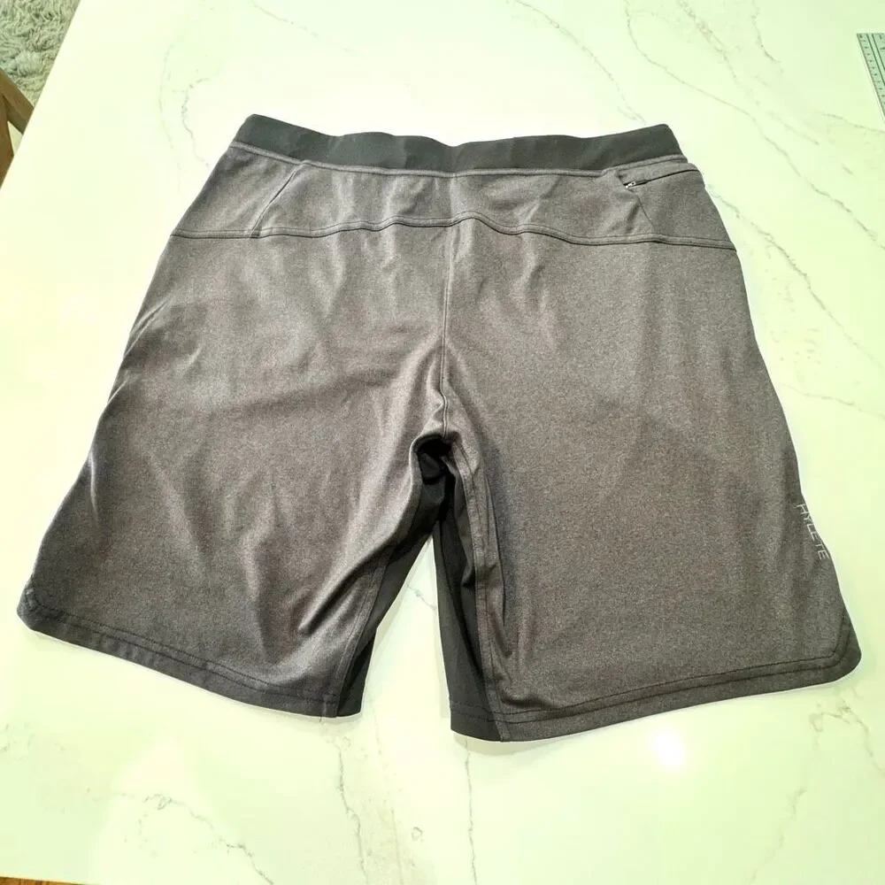 Hylete Above Knee Elastic Waist Shorts. Gray. Size Large.